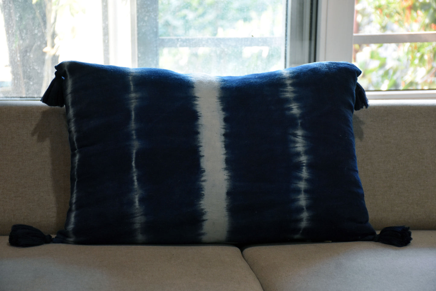 Clamp Dyed Cushion Cover