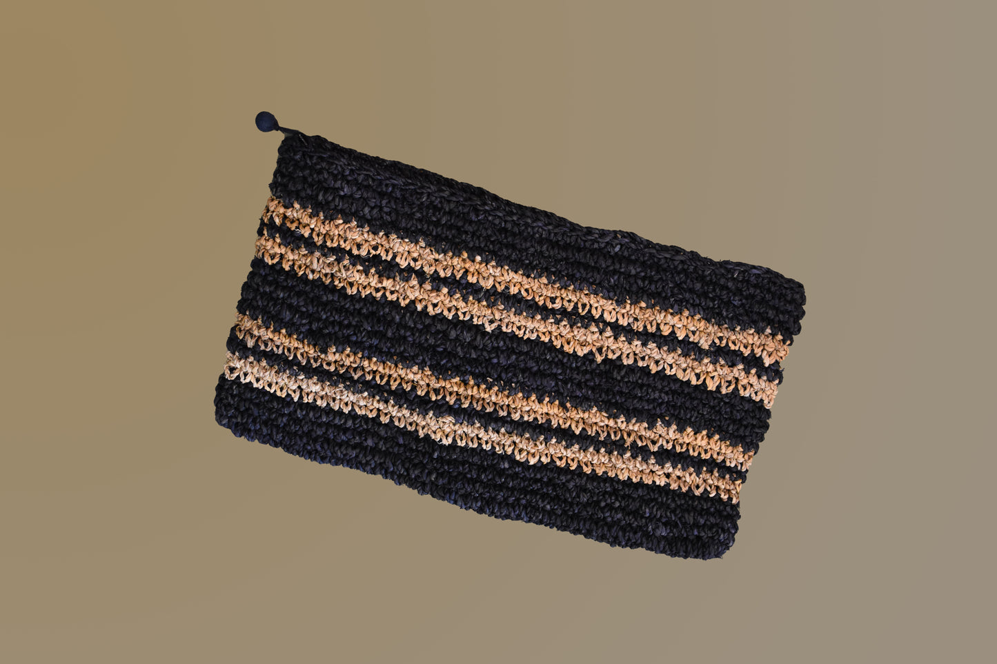 Banana Fibre Stiped Clutch